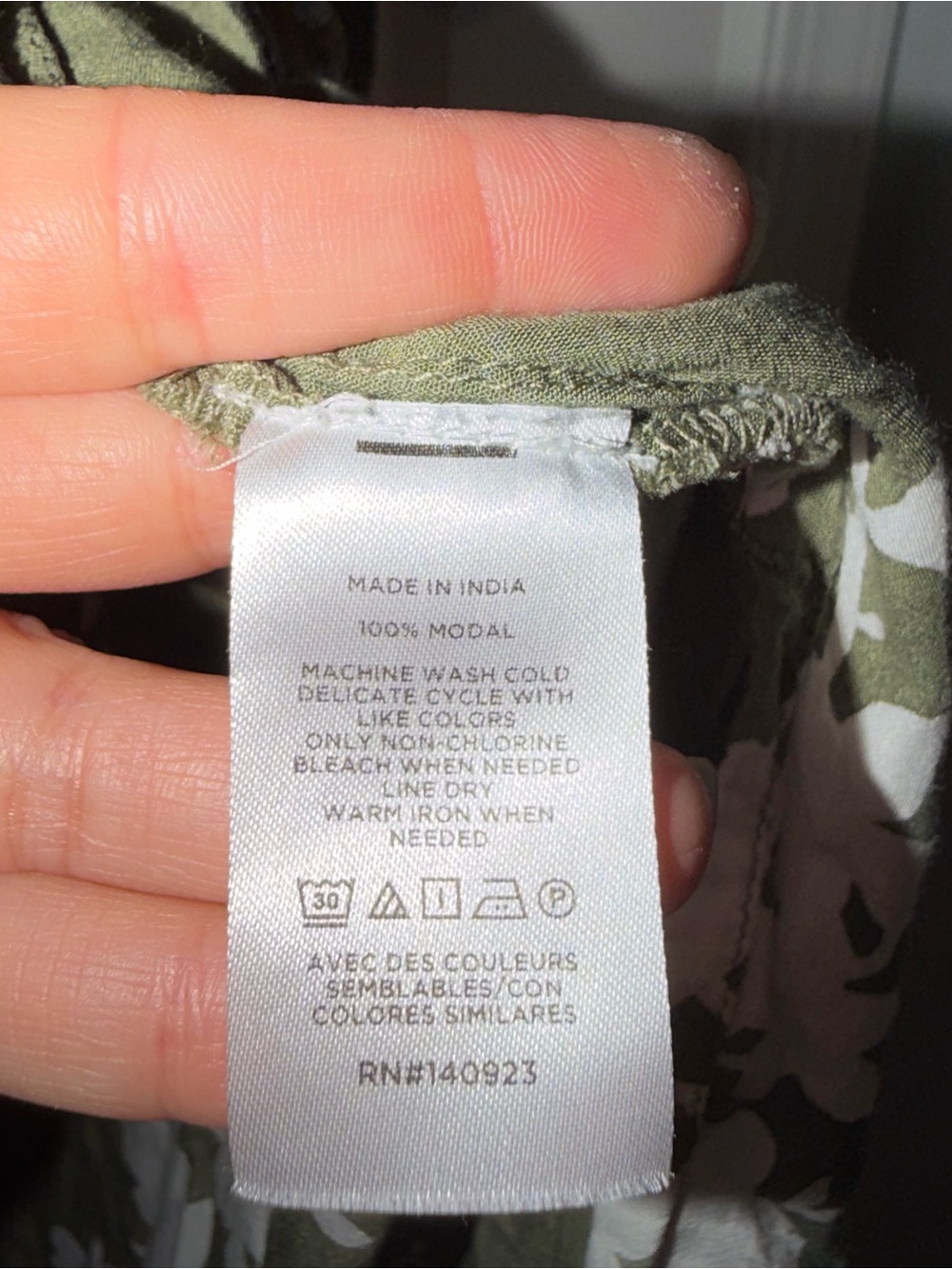 LOFT Outlet Olive Green Lightweight 100% modal floral duster long kimono M/L - Picture 14 of 15